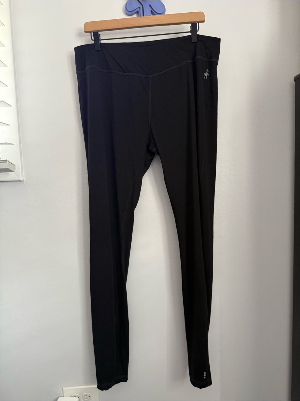 Smartwool XL 150 Merino Wool Leggings Black Outdoor Hike Travel Trail - Picture 2 of 8